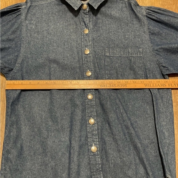 Vintage Panhandle Slim Women’s Western Denim Shirt Sz Medium - Picture 6 of 8